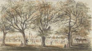 MENDHAM Robert 1792-1875,A Country Gathering,Rosebery's GB 2021-01-27