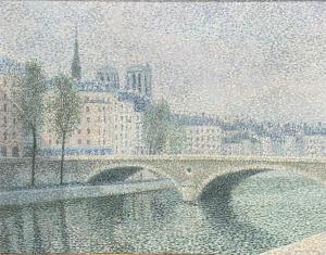MENDJISKY Serge 1929-2017,Parisian bridge,1986,Matsa IL 2023-11-15