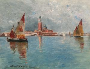 Mendlik OSZKáR 1870-1963,Venice, view of San Giorgio Maggiore,1893,im Kinsky Auktionshaus 2021-07-06