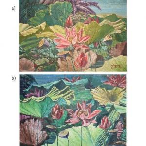 MENDOZA Godofredo 1948,a) Lotus Plant (Series),1999,Leon Gallery PH 2021-07-16
