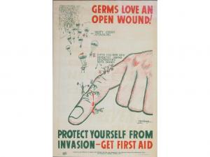 MENDOZA Philip 'Pip',Germs love an open wound ! Protect yourself form i,Onslows GB 2009-11-12
