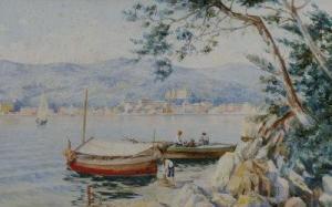 MENEGAZZI Carlo 1800-1800,'Fishing boats in a Mediterranean Bay,Halls GB 2012-02-22