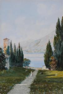 MENEGAZZI Carlo 1800-1800,Italian lake scene,Warren & Wignall GB 2018-05-23