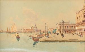 MENEGAZZI Carlo 1800-1800,The Ducal Palace with Santa Maria,John Moran Auctioneers US 2016-07-30