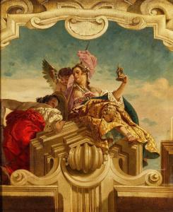 MENESCARDI Giustino 1720-1806,ALLEGORIE – LA VIRTÚ VINCE L\‘INVIDIA (DIE TUGEND ,Hampel 2023-09-28