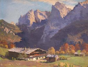 MENG Josef 1887-1974,Hinterkaiserhof mit Wildem Kaiser,1949,Palais Dorotheum AT 2023-09-01