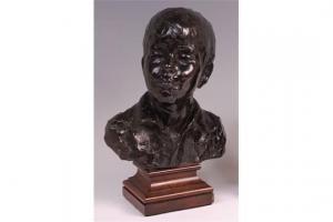 MENGARINI Fausta Vittoria 1893-1952,bust of a boy,1919,Lacy Scott & Knight GB 2015-09-11
