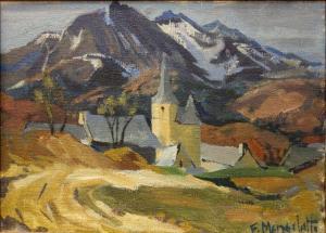 MENGELATTE Francois 1919-1990,Eglise en montagne,Conan-Auclair FR 2020-03-29