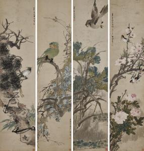 MENGLU ZHU 1826-1900,Flowers and Birds in Four Seasons,Christie's GB 2022-09-01
