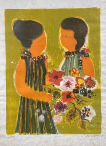 MENGUY Frederic 1927-2007,Deux femmes au bouquet de fleurs,Boisgirard - Antonini FR 2024-04-02
