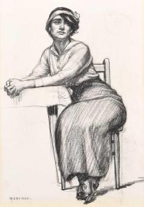 MENINSKY Bernard 1891-1950,Seated women resting on table,Peter Wilson GB 2024-03-28