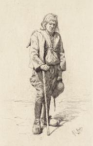 MENPES Mortimer L. 1855-1938,a beggar,Burstow and Hewett GB 2018-12-13