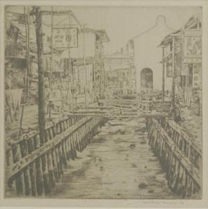MENPES Mortimer L. 1855-1938,A STREET SCENE BY A CANAL IN CHINAE,Sworders GB 2016-06-07