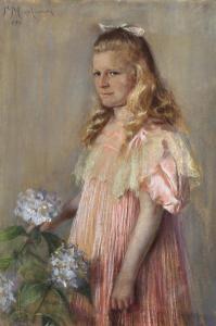 MENSHAUSEN LABRIOLA Frieda,Portrait of an Elegant Young Girl,1899,John Nicholson 2017-10-11
