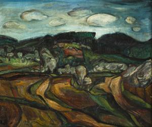 MENSIK Stanislav 1912-1970,Landscape II,1947,Palais Dorotheum AT 2014-09-20