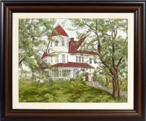 MENU Carolyn 1942,House on the Hill,1982,Lando Art Auction CA 2019-05-05
