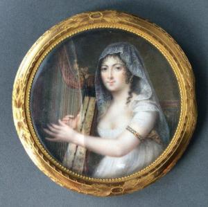 MENUISIER Jean Pierre 1783-1883,Jeune femme à la harpe,Binoche et Giquello FR 2017-11-23