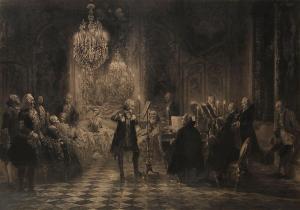 MENZEL A.V. & BORNER F.A,Flötenkonzert Friedrichs des Großen in Sanssouci,1902,Wendl DE 2017-03-02