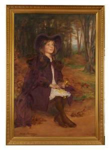 MENZIES Beryl,Portrait of a girl seated full length in a mauve c,1906,Rosebery's 2020-03-25