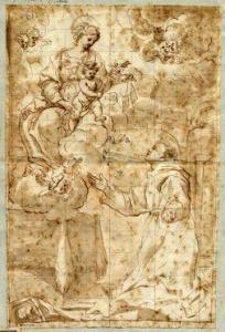 MERANO Giovan Battista 1632-1698,L'apparizione della Madonna del Carmelo,Gonnelli IT 2015-12-11