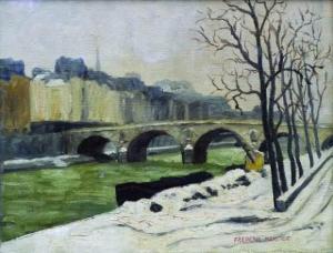 MERCIER Frédéric 1952,“Pont Marie sous la neige”.,Boisgirard - Antonini FR 2010-03-23