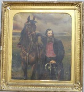 MERCIER J.D,Portrait of a man (possibly Giuseppe Garibaldi) and horse,Chilcotts GB 2022-04-09
