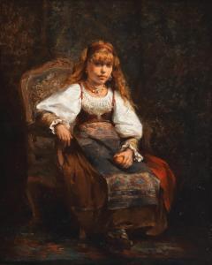 MERCIER Louise 1800-1900,Italienisches Mädchen,1880,Palais Dorotheum AT 2023-06-26