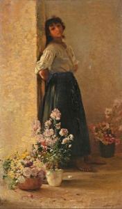 MERCIER Ruth 1880-1913,Jeune fille aux fleurs,Millon & Associés FR 2019-11-12