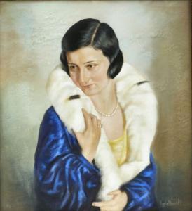 MERCK Carla 1928-1964,Bildnis einer Dame mit Hermelinpelz,Kastern DE 2022-11-19