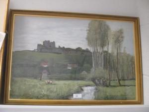 MEREDITH William 1851-1916,Richmond Castle, Yorkshire,1878,Cheffins GB 2018-09-27
