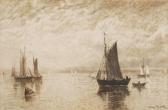 MEREDITH William 1851-1916,The fishing fleet in a calm,Dreweatt-Neate GB 2012-05-23