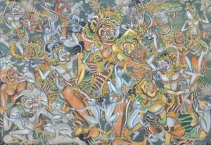 MEREGEG Anak Agung Gde 1912-2000,Ramayana Series,1966,Larasati ID 2019-07-20