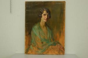 MERESZ Gyulia,Ritratto di signora con velo verde,1928,Il Ponte Casa D'aste Srl IT 2007-09-18