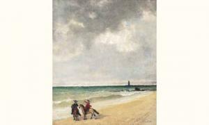 MERINO Ignacio 1817-1876,« Cavaliers mexicains en bord de mer ».,Gros-Delettrez FR 2002-04-19