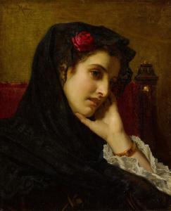 MERLE Hugues 1823-1881,A Spanish Beauty,1875,Sotheby's GB 2022-05-26