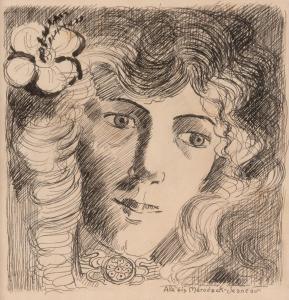 MERODACK JEANNEAU Alexis 1873-1919,Portrait de femme,Deburaux et Associes FR 2023-04-14