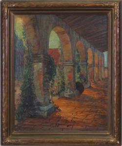 MERRIAM James Arthur 1880-1951,SAN JUAN CAPISTRANO MISSION ARCHES,Clark Cierlak Fine Arts 2020-03-28