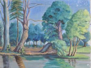 MERRICK Kathleen,Cornish river scene,Burstow and Hewett GB 2010-06-23