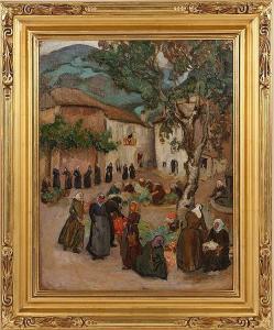 MERRILL Katherine 1876-1922,Market Day in the Pyrenees,Kamelot Auctions US 2016-11-17