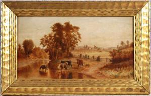 merrill robert s 1842-1924,Cows in a country landscape,1901,Ruggiero Associates US 2009-05-07