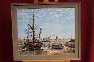 Merrin peter 1900-1900,Shipping at low tide on The Thames,Reeman Dansie GB 2019-04-09