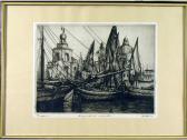 Merrin peter 1900-1900,Venetian sailing boats,Halls Auction Services CA 2007-09-16