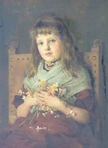 MERRITT Anna Massey Lea 1844-1930,A young girl clutching a bunch of daffodils,Bonhams GB 2005-07-18