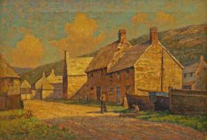 MERRITT Henry Samuel 1884-1963,Fishermen's cottages,Rosebery's GB 2018-09-26