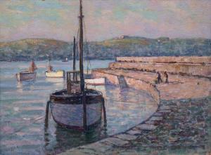 MERRITT Henry Samuel 1884-1963,Harbour Scene,Rosebery's GB 2018-09-26