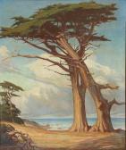 MERRITT Warren Chase 1897-1968,Cypresses Along the Monterey Coast,Clars Auction Gallery 2019-05-19