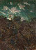 Mersereau Paul Fontaine 1868,Night Landscape with Moon and Clouds,Skinner US 2017-07-21