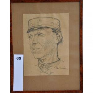 MERTENS Charles 1865-1919,portrait de soldat,Herbette FR 2020-10-08