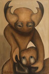 MERTENS Luc 1913-2004,Deux figures,1984,Art Valorem FR 2022-02-24