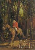 MERTON L 1900-1900,A huntsman with hounds in a wood,Christie's GB 2002-06-13